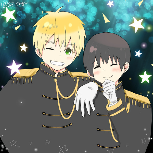輝く金の流星が