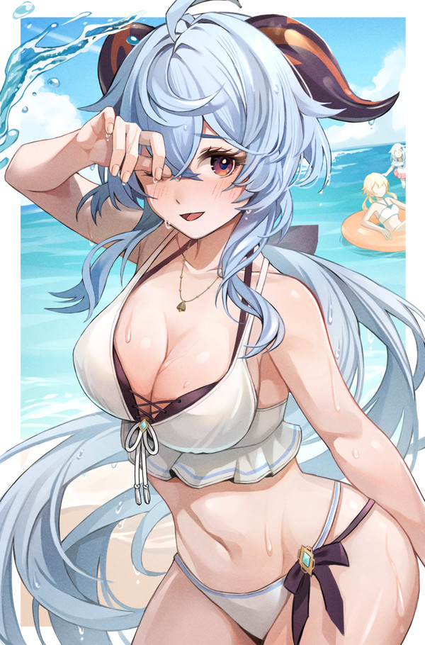 甘雨ちゃんと海！