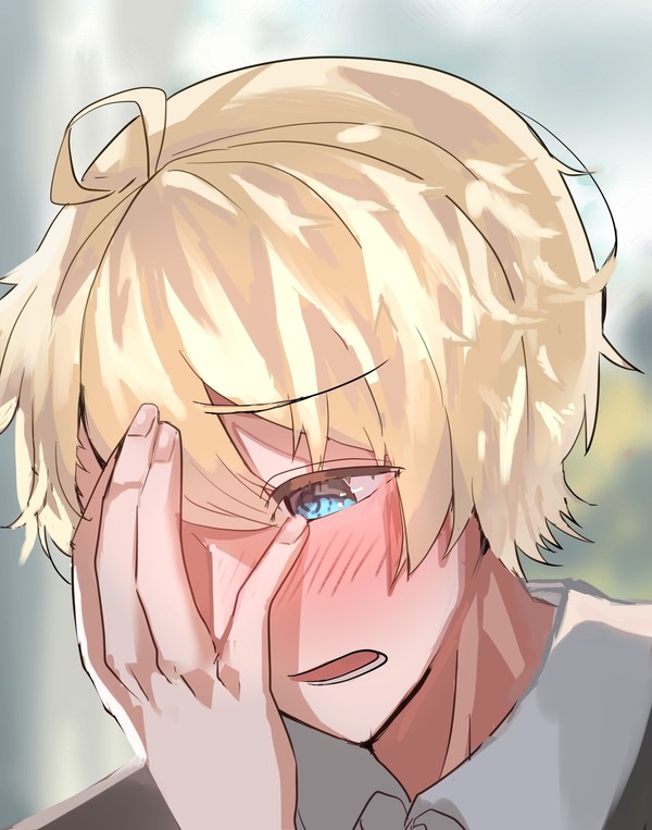 照れたアクア