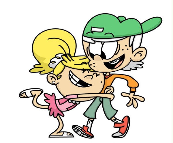 Loud house Lincoln and Lola hug
