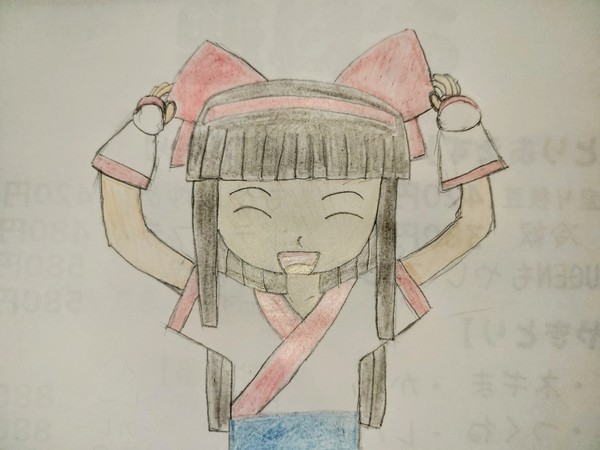 捨てる紙の裏にお絵描き