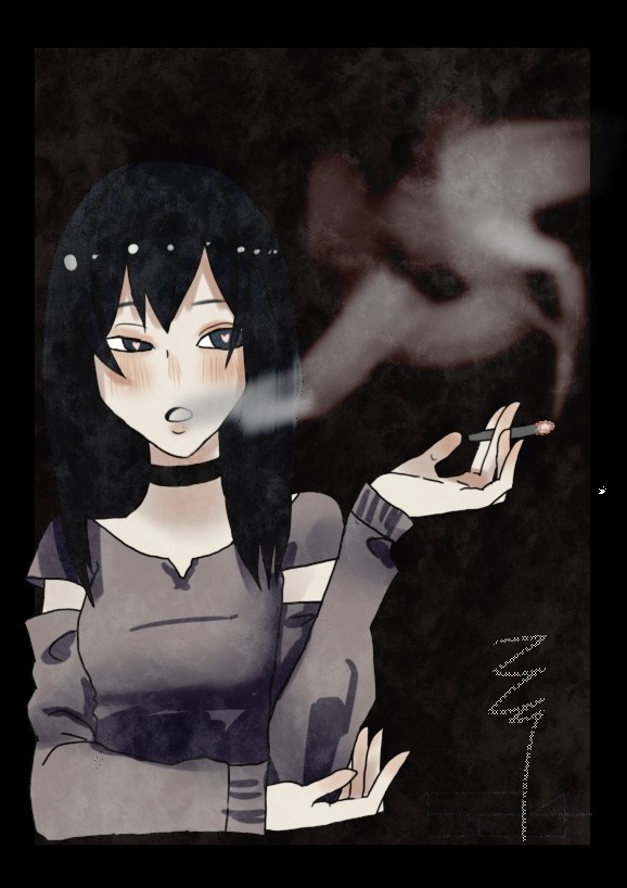 喫煙女子