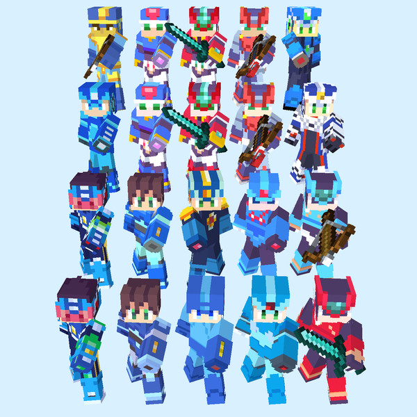 ロックマン集合 Minecraft用スキン その4