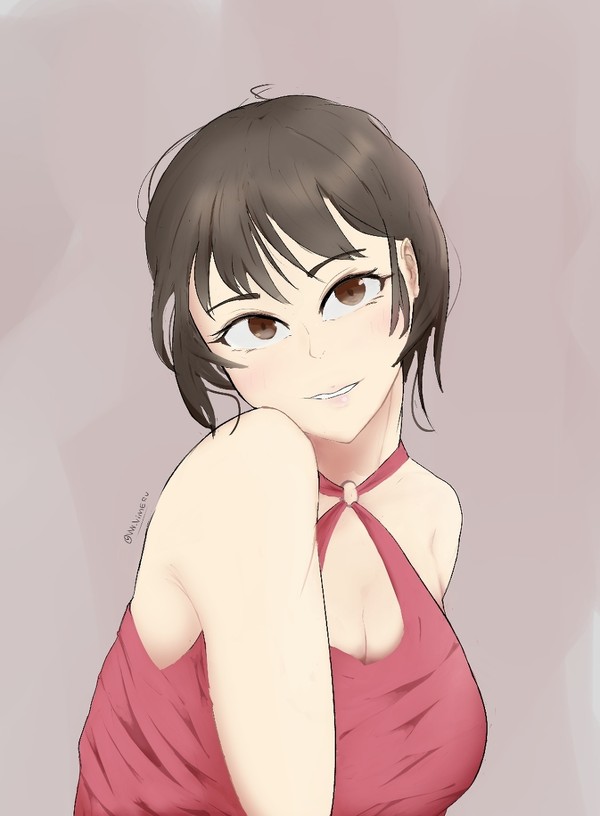 red dress