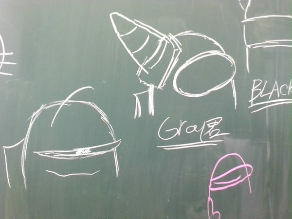 黒板に描いた絵