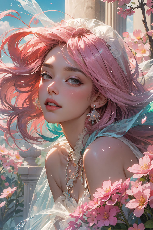 glow pink girl