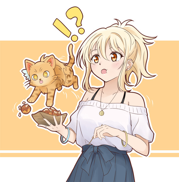 あいにゃん&たこ焼き