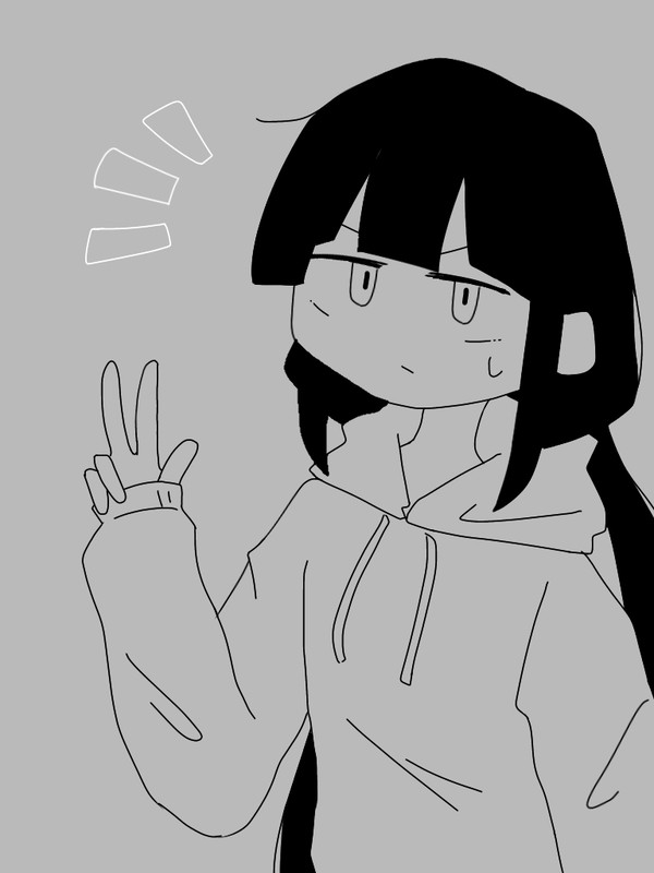 おさげちゃん描きました