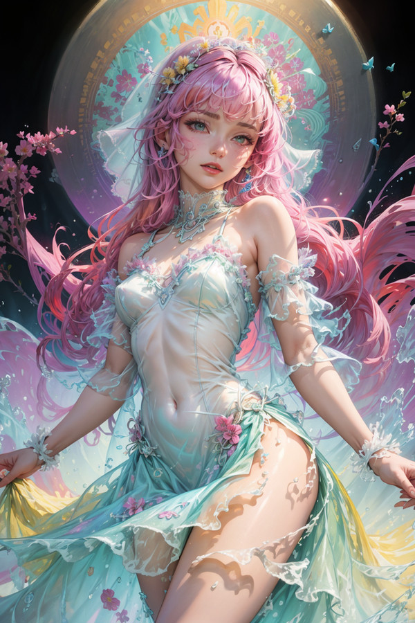 liquid dress girl
