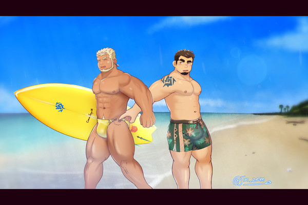 水着エクス＆導師イサム