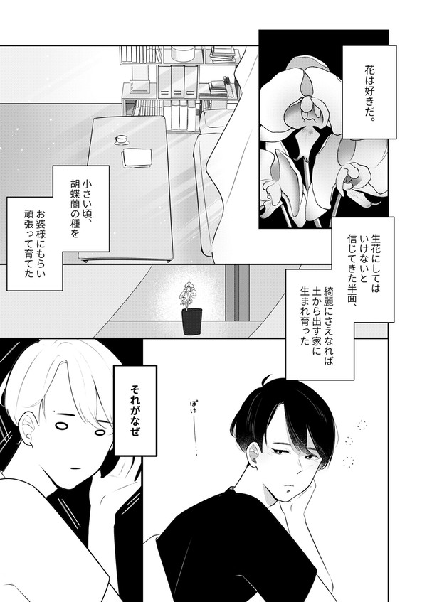 【創作BL】ハチとコチョウラン