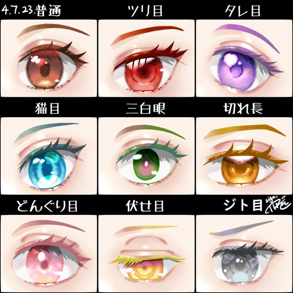 目の色塗り練習
