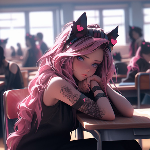 Demonic girl at school