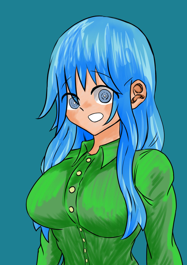 青髪の女の子
