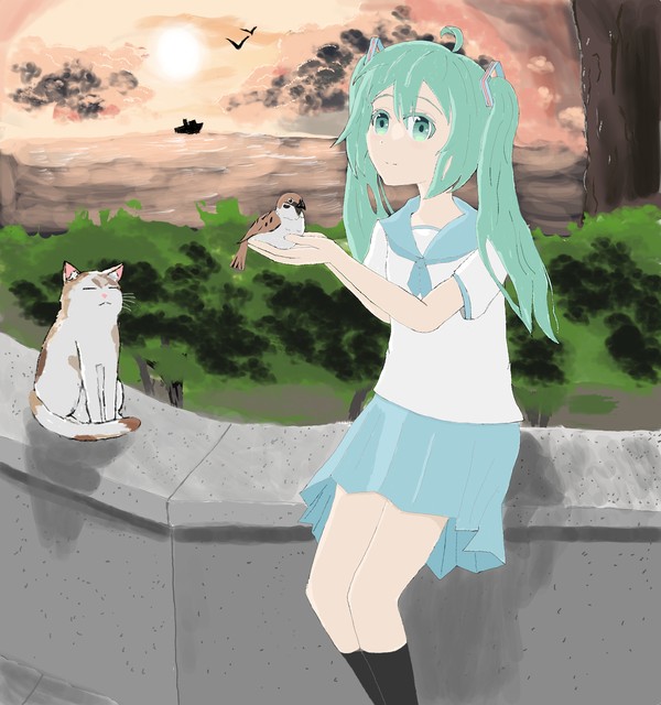 摸一张初音