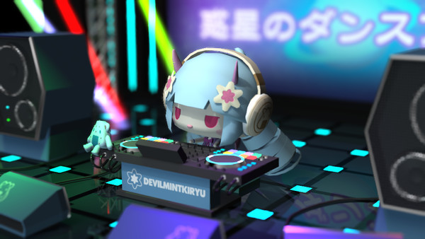 デルミン、ライブ中。
