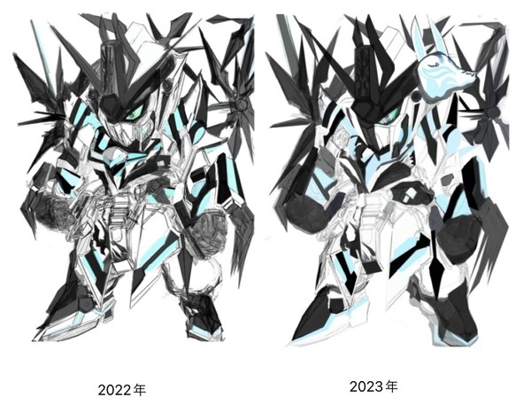 並べてみた 才蔵ガンダムデルタカイ