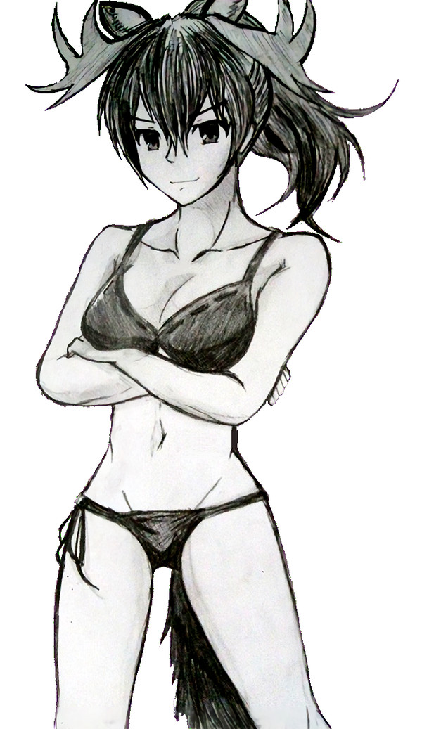 森の王に水着着せた
