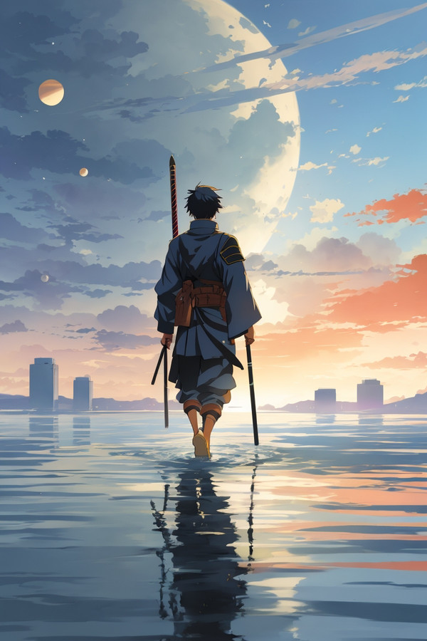 Shinobi walking on water