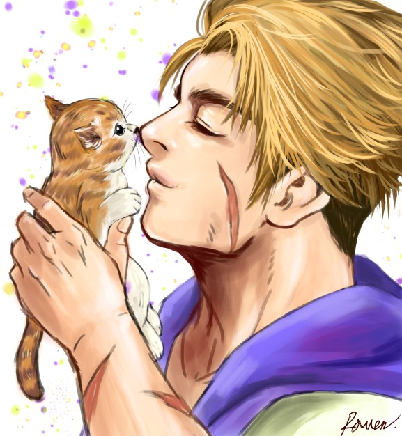 癒し効果が高い教官と子猫