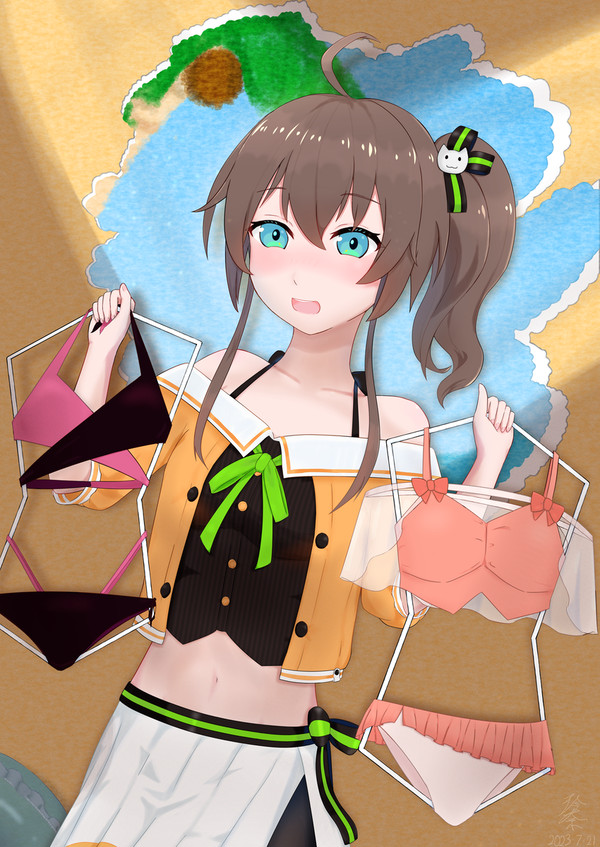 「へ～こういう水着が好みなんだ~」
