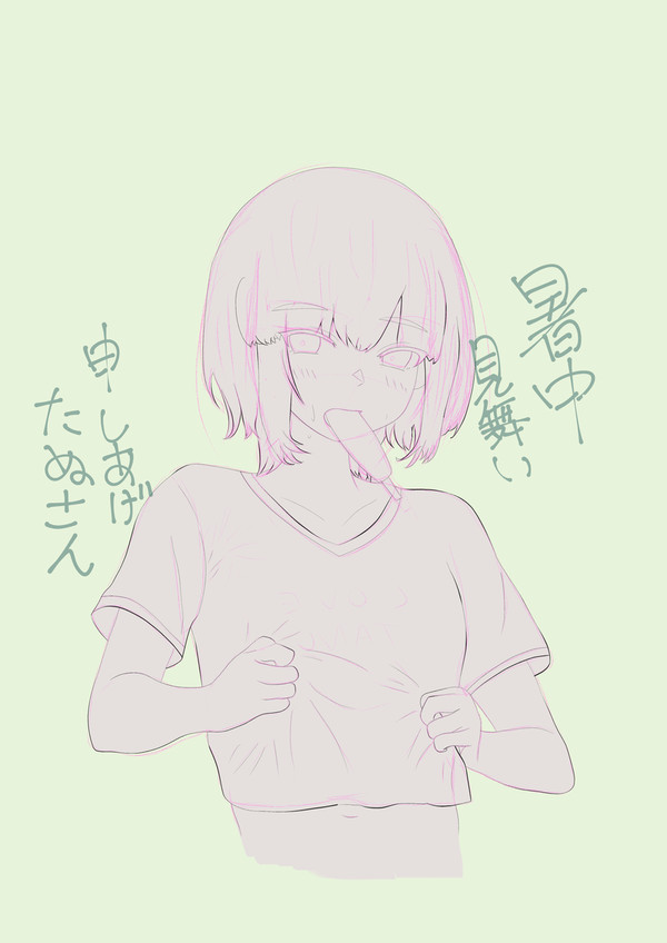 暑中見舞い申し上げたぬさん