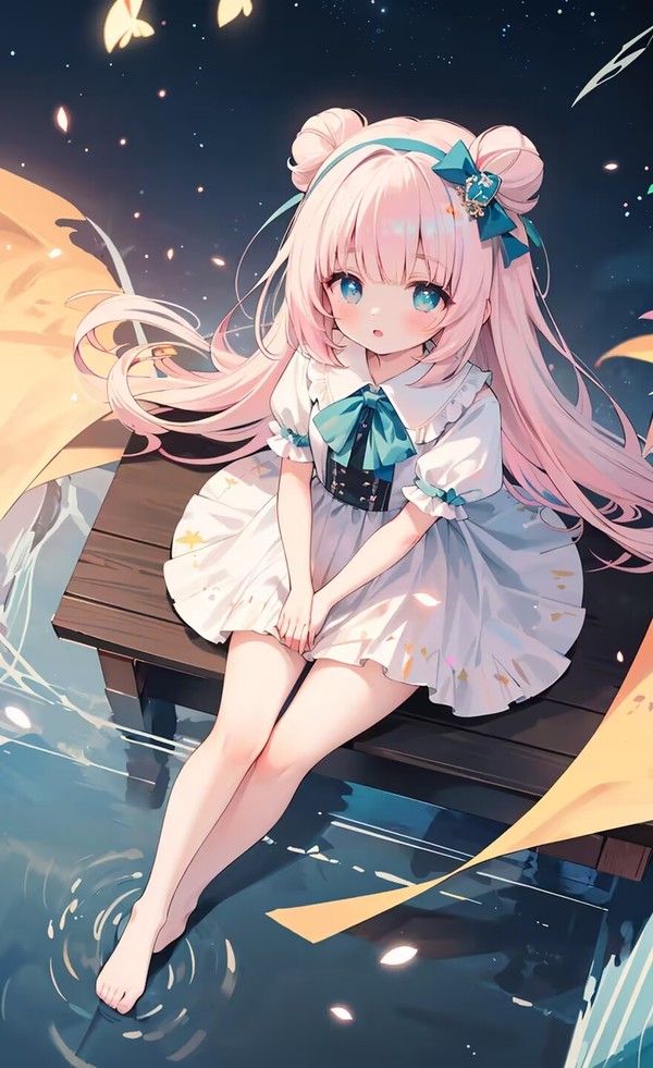 可爱粉色妹子