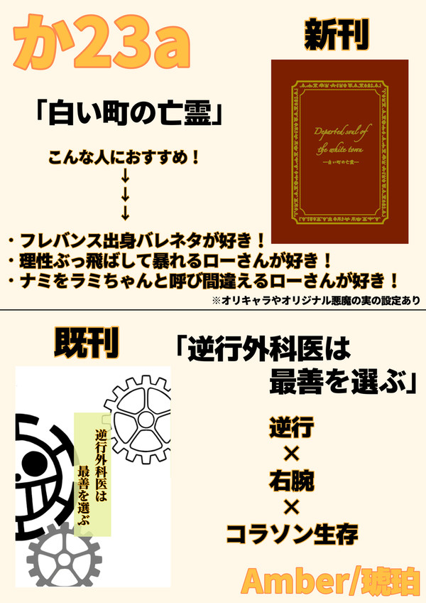 【8/20大阪インテ】ポスター&お品書き【超GLC2023夏】