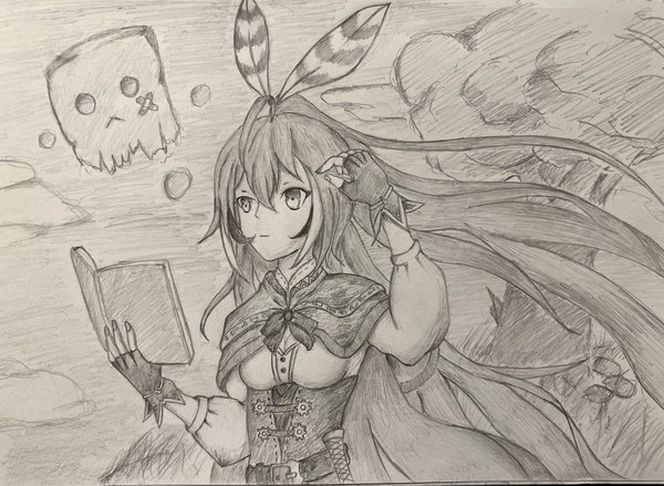 七詩ムメイ　鉛筆画