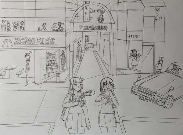 街を歩く高校生MZTIS