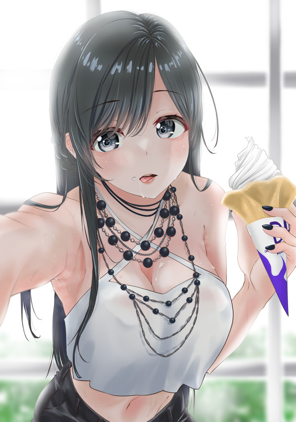 椿ちゃんとアイスシェア