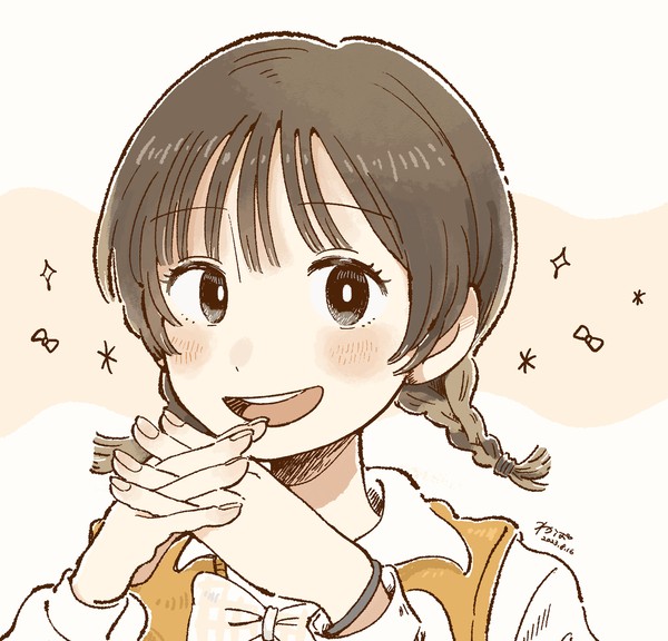 やんちゃ三つ編みな女の子