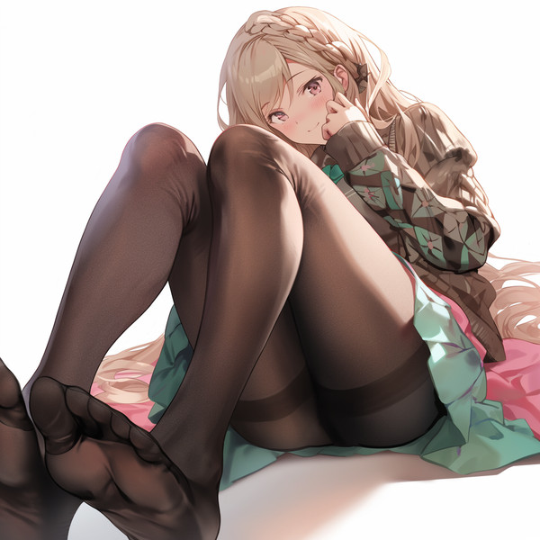 Stocking feet ;)