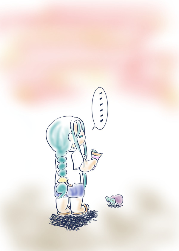 アイス落とした千代ちゃん