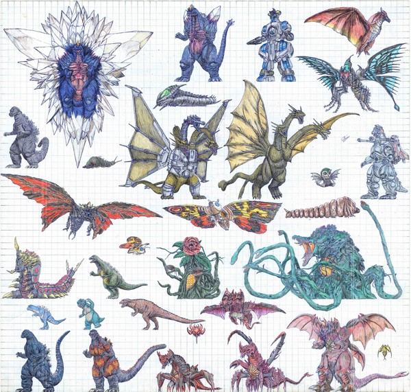 Every Heisei Godzilla monsters