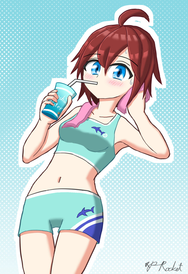 スポーティーな水着ハルカ