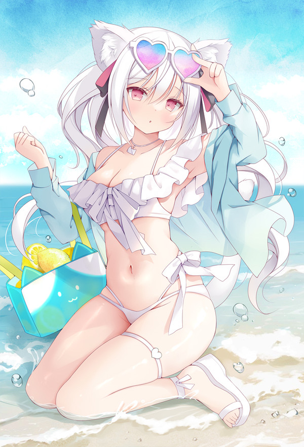 夏を満喫する猫(新刊表紙