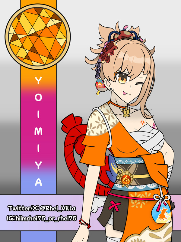 My first Yoimiya Artwork ever ๐งก