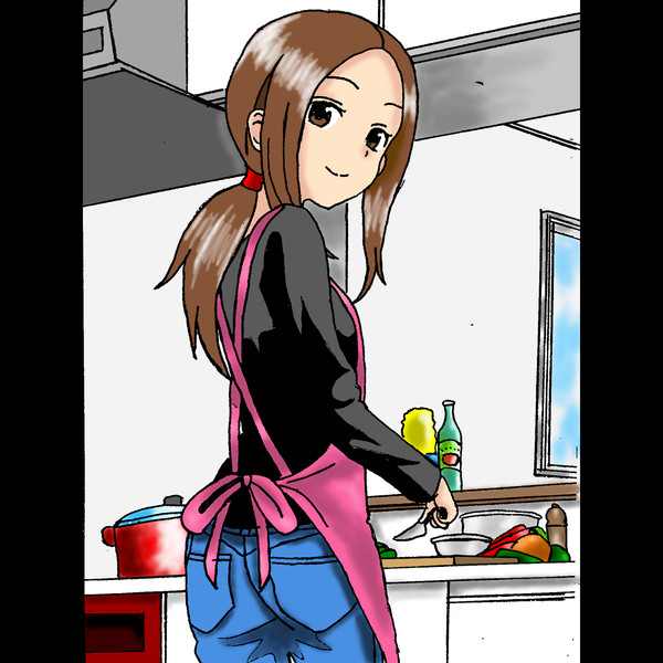 台所で食事の仕度をする元高木さん。