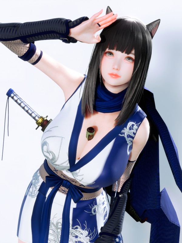 the girl dressed as a ninja