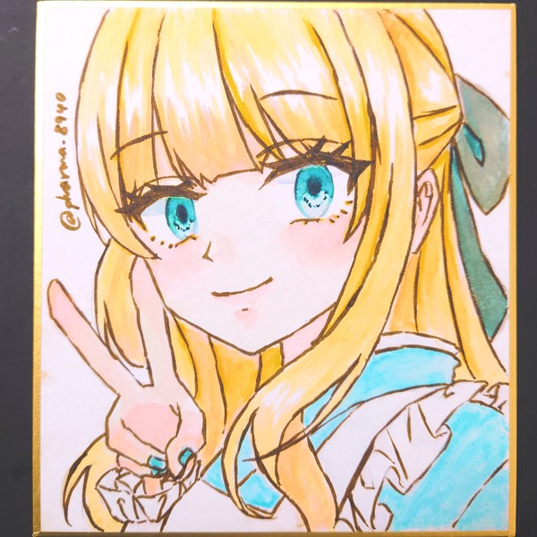 和風アリスちゃんミニ色紙