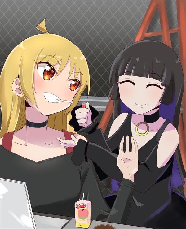 煙草とリンゴジュース