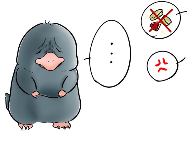 怒られてることよりも集めた宝を全没収されたことに凹んでる二フラー