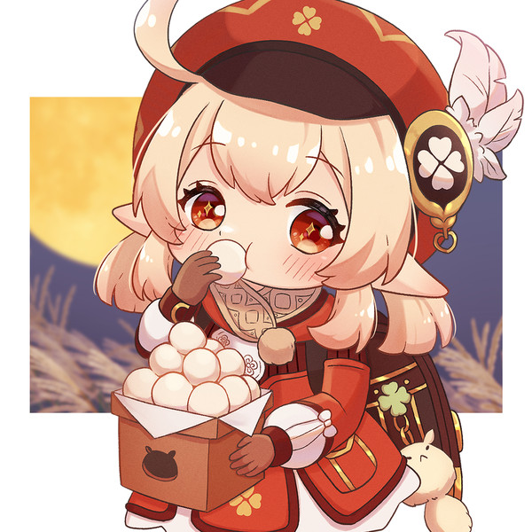 お月見団子もぐもぐクレーちゃん🎑