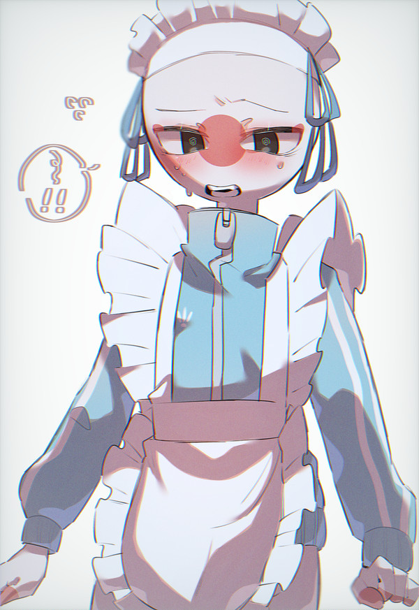 日本君にジャージメイド服着せてみた