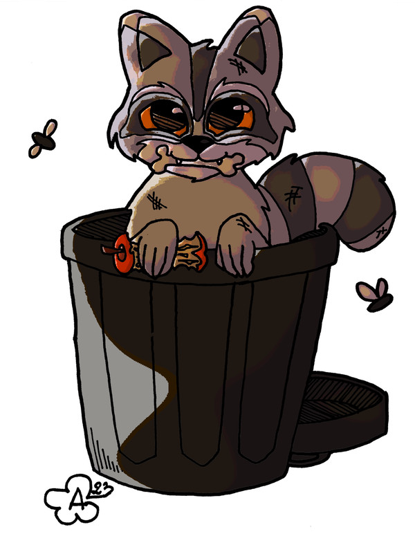 Inktober day 4: Trash