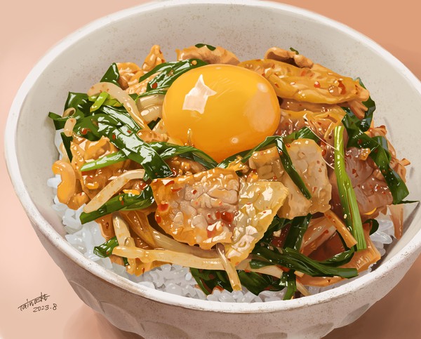 豚キムチ丼