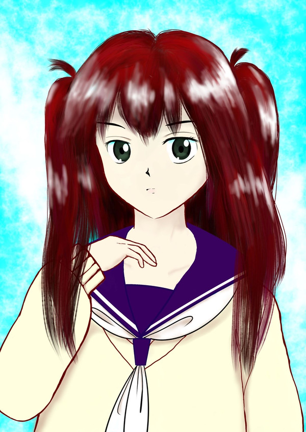 秋音律子(中学バージョン)描いてみた