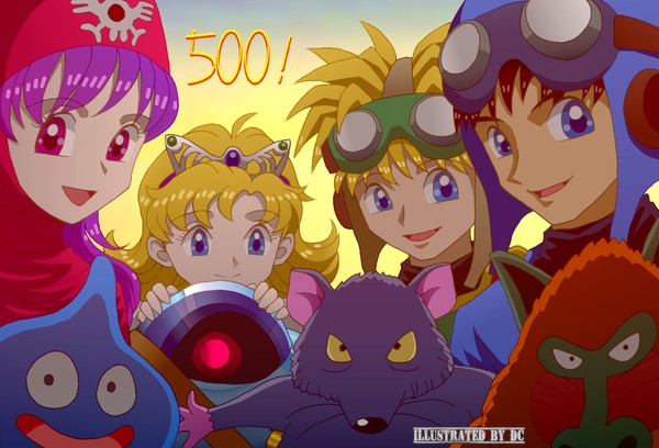 通算500枚目のDQ2イラストです