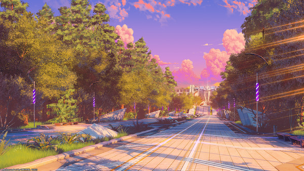 Alley sunset